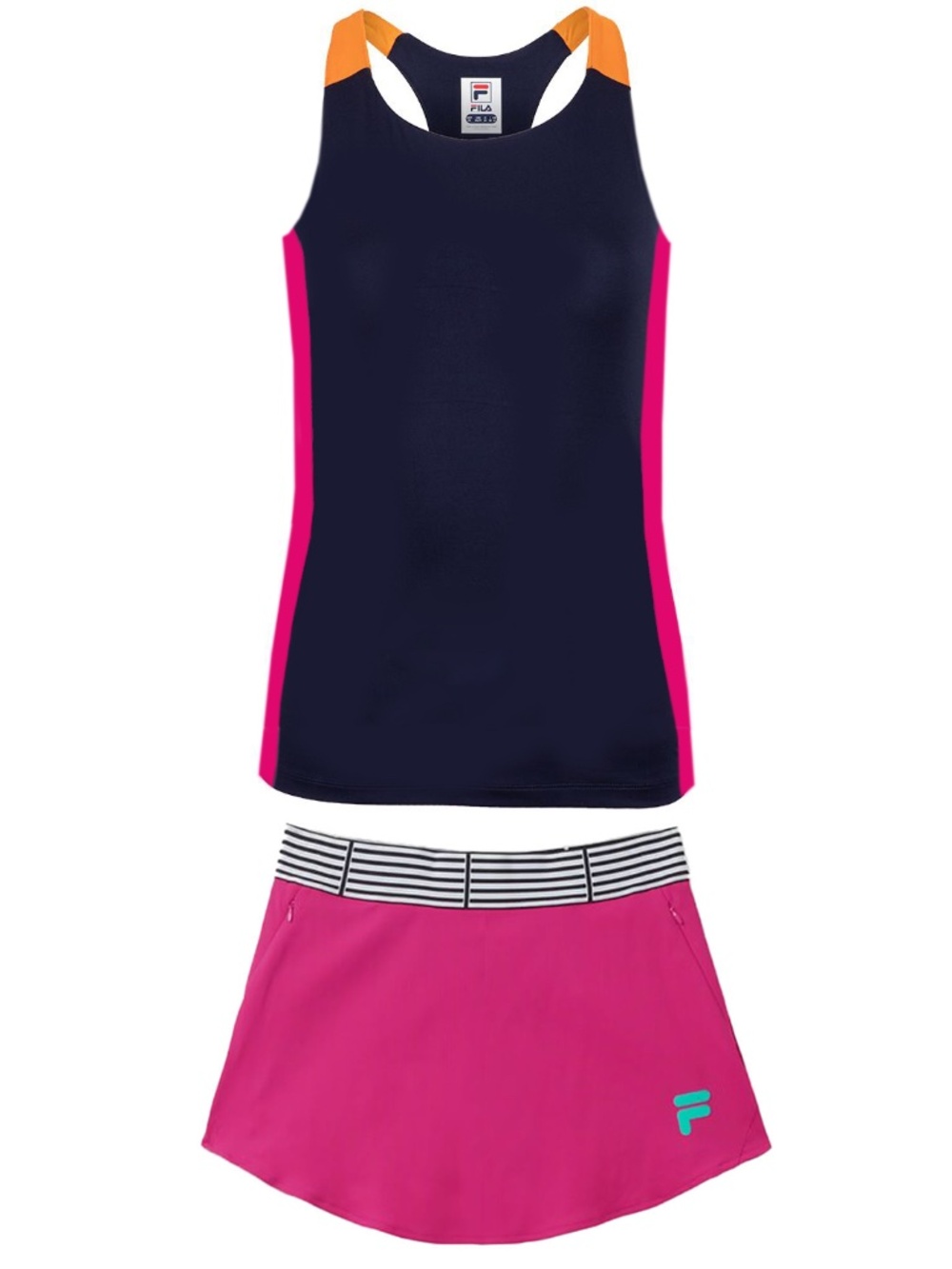 Fila Bevan’s Park Pink Tennis Skort and Tank Top Outfit Size Medium EUC